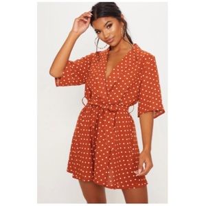 PrettyLittleThing Polka Dot Mini Dress
